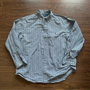 Ralph Lauren Blue Checkered Button-Down Shirt